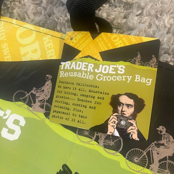 Trader Joe’s Reusable Grocery Bags Lot Of 2 California Avocado NWT - Picture 4 of 10